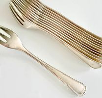 Hochwertiges versilbertes Besteck F&B 90