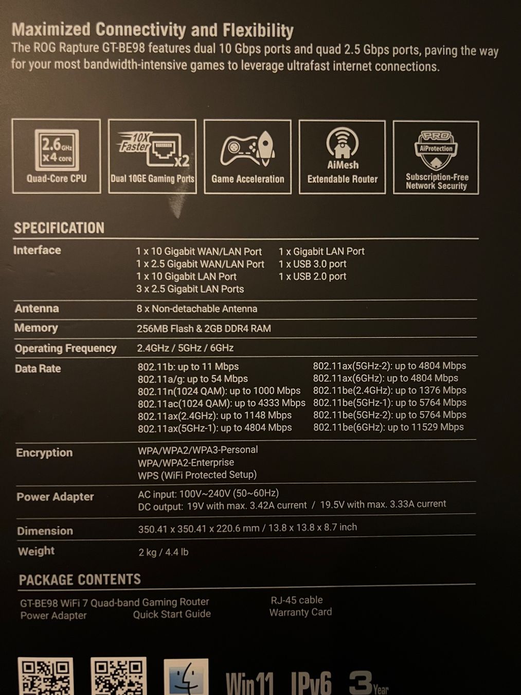 Asus Modems & Router: Router ROG Rapture GT-BE98 WiFi 7 – Gebraucht aus Münchenstein von shin86 3