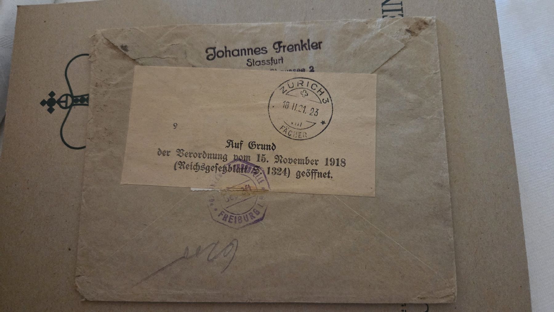 Alle Briefmarken: 1921 Einschreiben Brief Deutsches Reich – Gebraucht aus Arni AG von Moth68 1