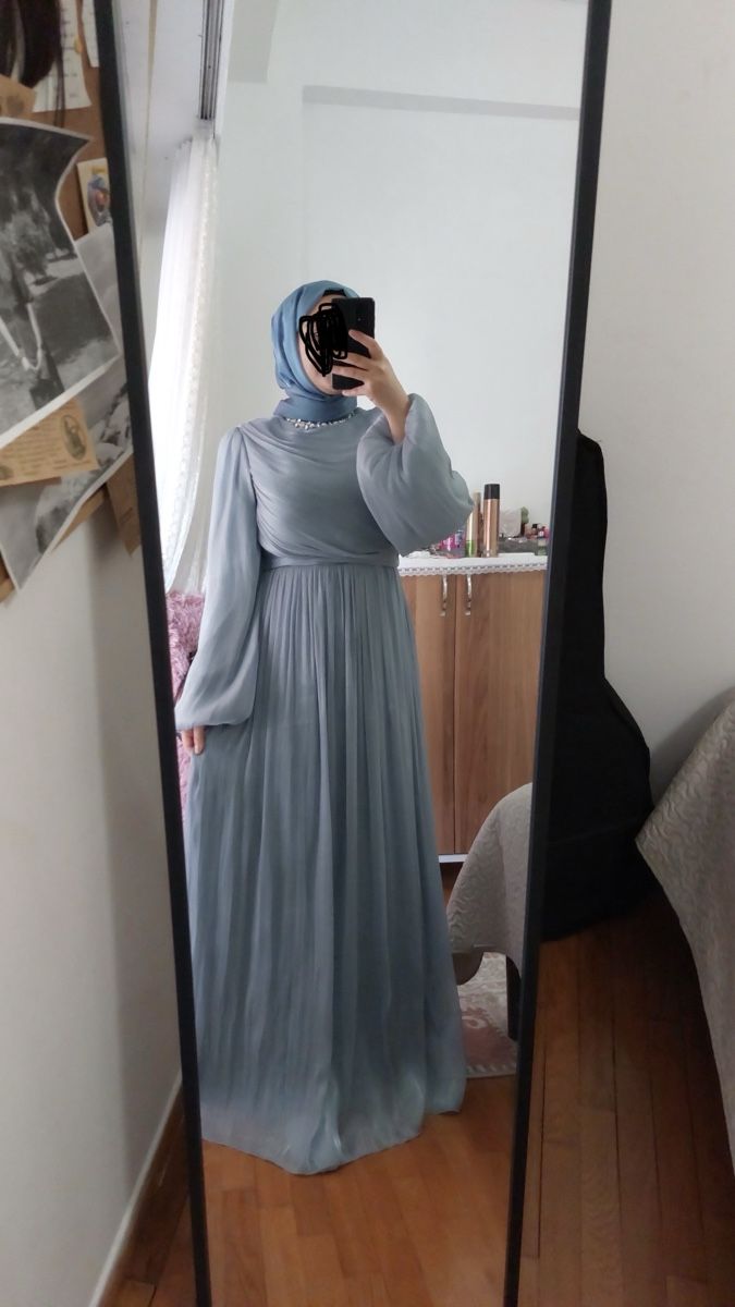 Vestiti: Wunderschönes, langes, hellblaues Kleid - Grösse 40 /L! – Usato da Winterthur venduto da ebos1 3