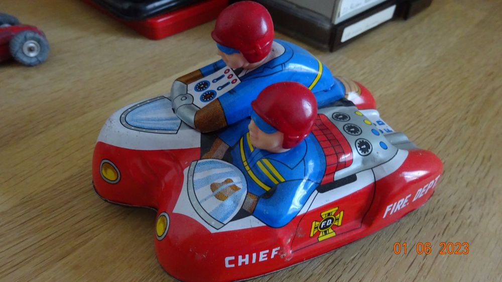 WJ JOSEPH WAGNER Moto A Friction En Tole Jouet Ancien Toy