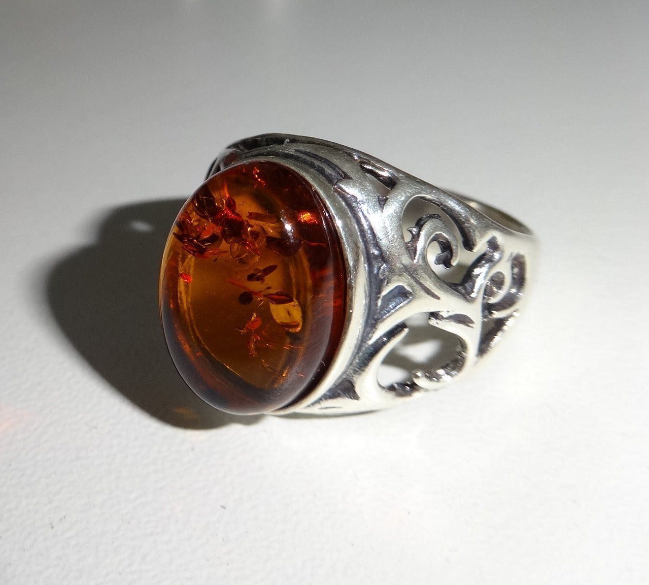 Anelli: ECHT! * Bernstein RING 925 Silber – Nuovo e nell'imballaggio originale da Visp venduto da steinschmuckwelt 2
