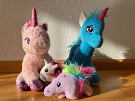 Einhorn-Plüsch-Set