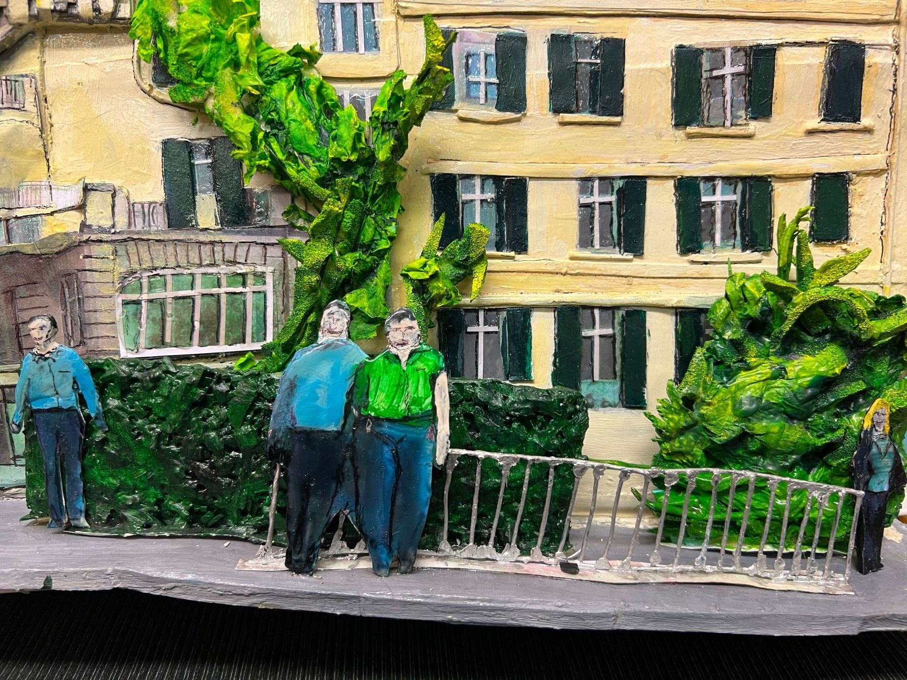 Dipinti: EDEN PALACE TECHNIQUE MIXTE SIGNÉ ET DATÉ 2012 – Usato da Genève venduto da Qanil77 1