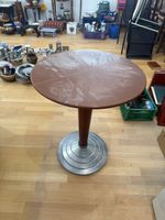 Table haute design ronde bois et métal – Ø 58cm