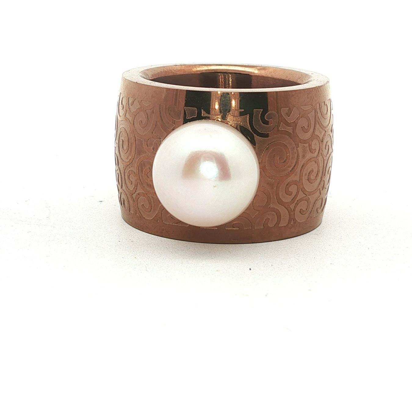 Olga Ribler Anelli: Statement Edelstahl Ring Grösse 56 mit Perle – Nuovo (secondo la descrizione) da Luzern venduto da Schmuckoutlet 3