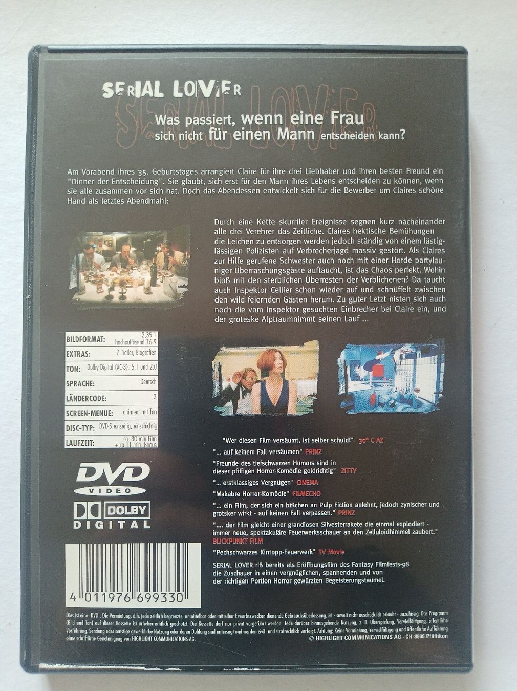 Alle DVDs: Serial Lover - DVD – Gebraucht aus Tann von Veebee6 1