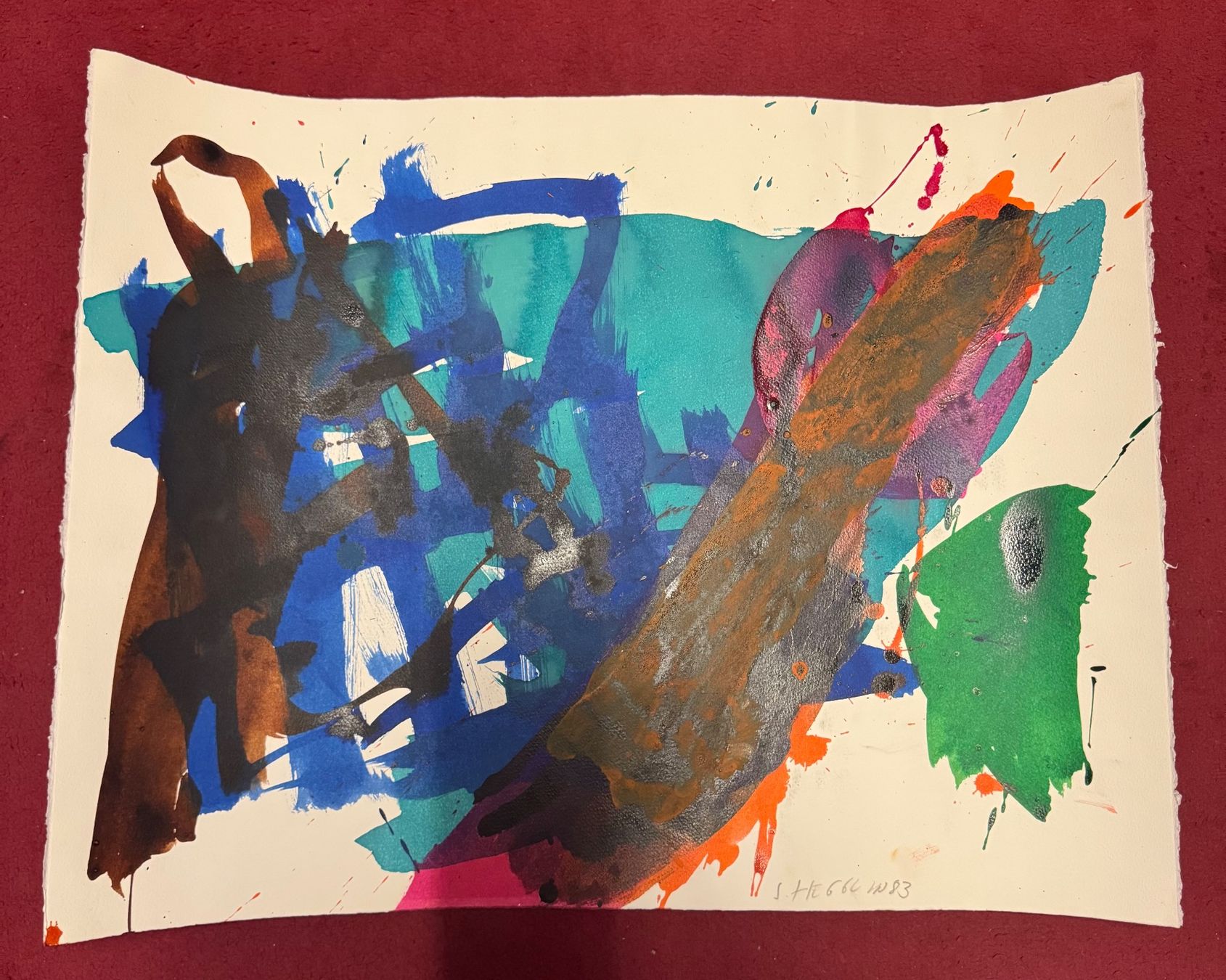 Gemälde: Aquarell Hand signiert Bild – Gebraucht aus Schlieren von Freundlich02