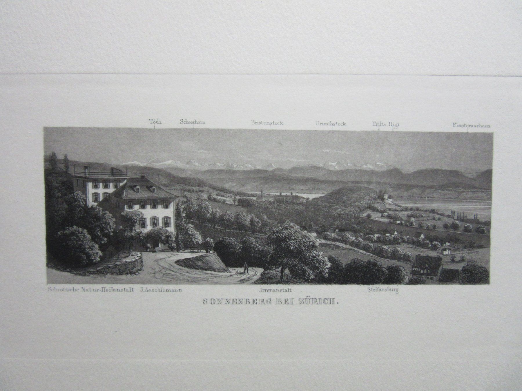 Incisioni: ZÜRICH  SONNENBERG  AQUATINTA – Usato da Gersau venduto da grafik-kunst
