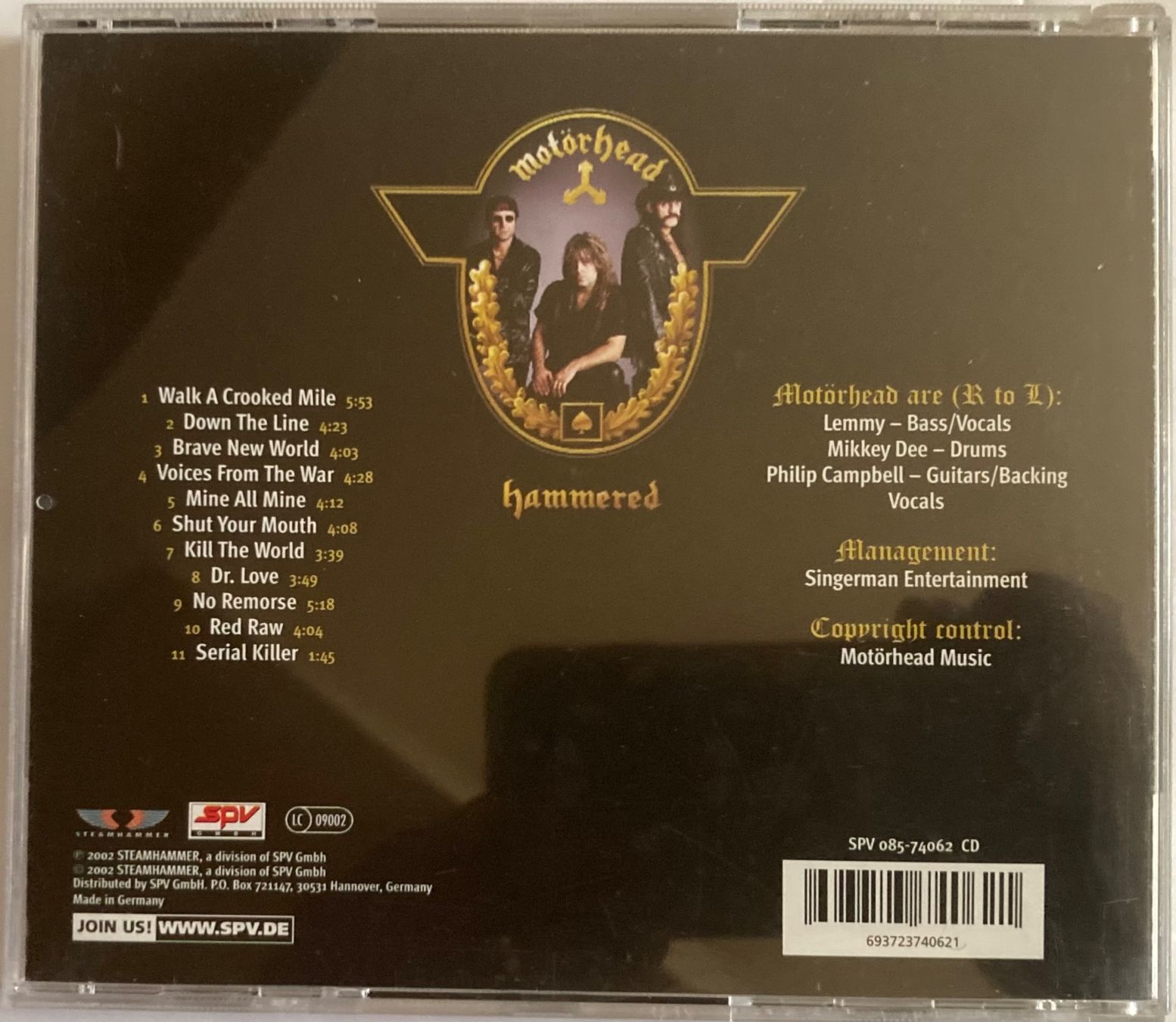 CDs: MOTÖRHEAD - HAMMERED – Gebraucht aus Poliez-Pittet von Newtown-Records 1