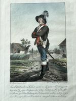 Entlebucher Soldat Kupferstich Luzerner Kontingent