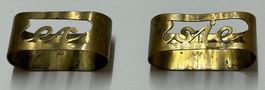 2 Vintage Serviettenringe, "er und sie", handgefertigt