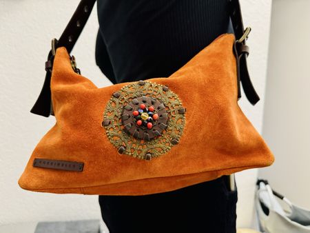 Vintage COCCINELLE Tasche Wildleder Leder 70er/80er Italy