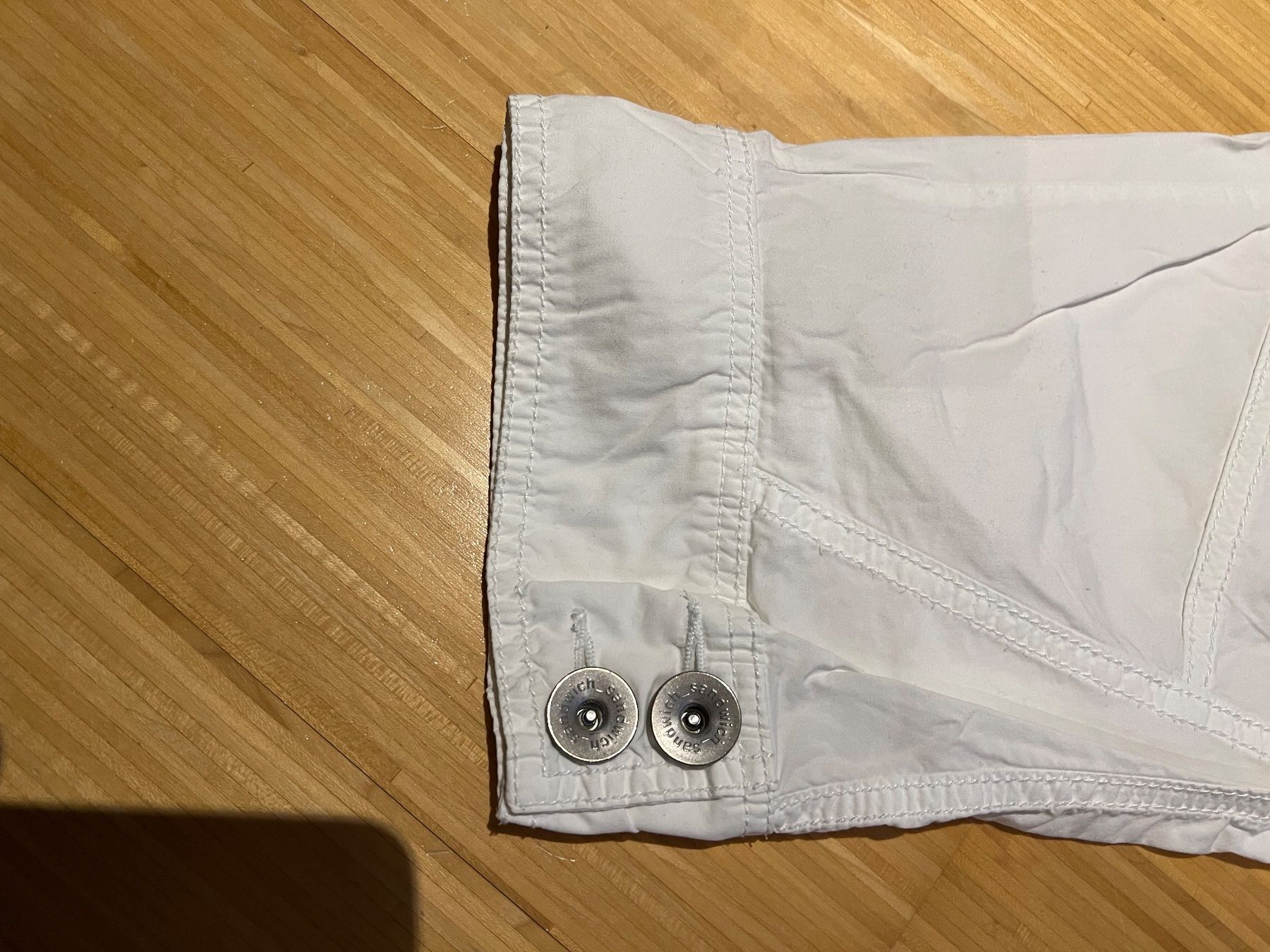 Pantaloni: Weisse Sommer Stoffhose Gr. 40 Sandwich – Usato da subingen venduto da gibo11 1