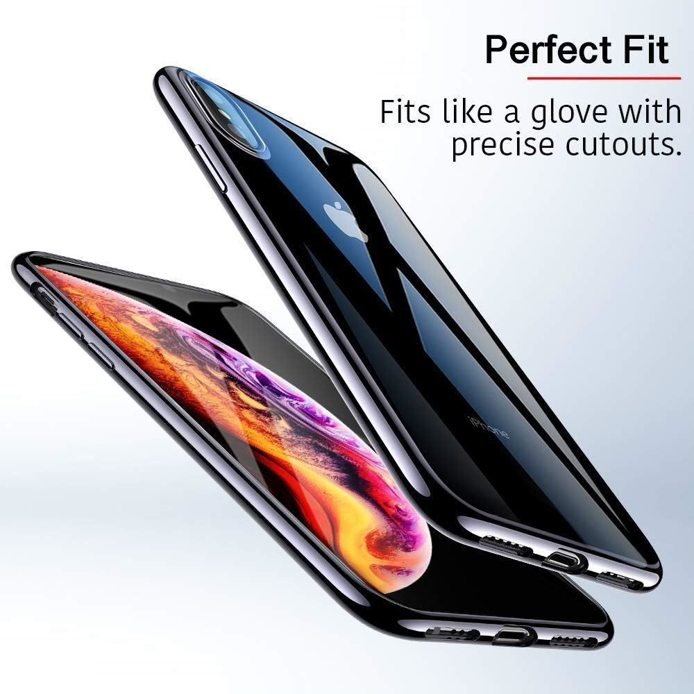 Cover & Protezioni schermo: iPhone XS Max - Coque Transparente Noire – Nuovo e nell'imballaggio originale da Morges venduto da DigiAC 1