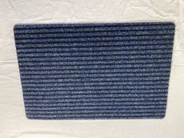 Teppich blau-grau gestreift 60x40 cm Fussabtreter