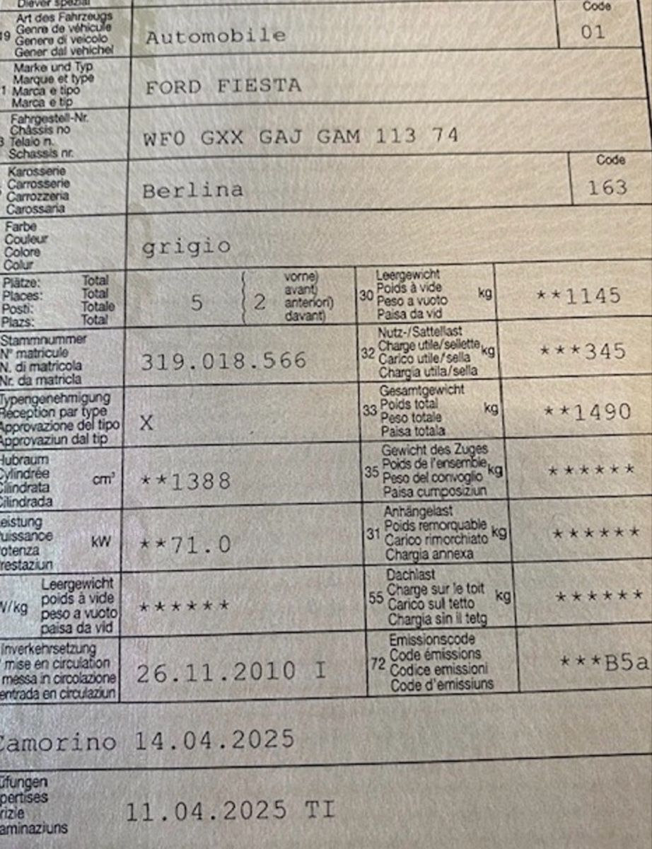 Ford Automobili: Ford Fiesta - B5a – Usato da Kreuzlingen venduto da PTM_X 8