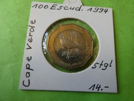Cape Verde 1994, 100 Escudos   stgl.   Vogel