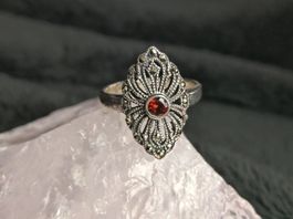 Ring Silber 925 mit rotem Stein