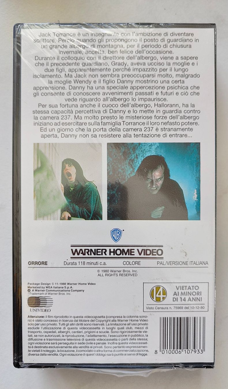 Tutti i VHS: VHS - Shining - Stanley Kubrick - Versione italiana – Usato da Ueberstorf venduto da Movieman83 1
