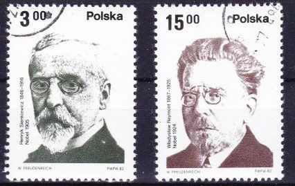 Tutti i francobolli: 2 Timbres, POLOGNE 1982 Obl.  Prix Nobel – Usato da Blonay venduto da Leglaude_01