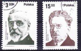 2 Timbres, POLOGNE 1982 Obl.  Prix Nobel