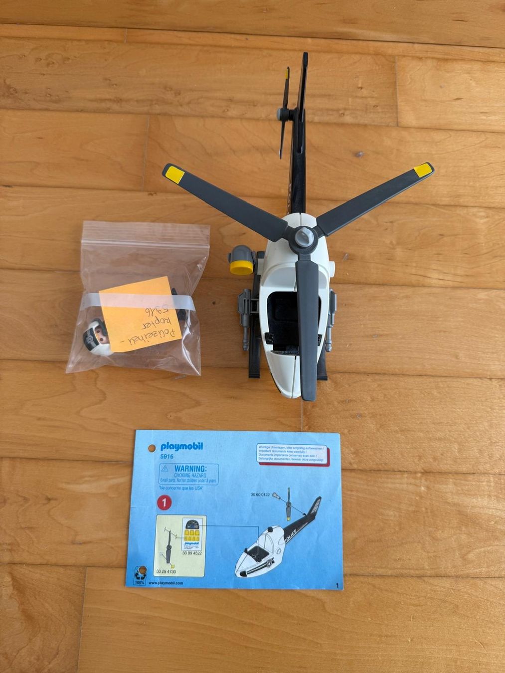 Playmobil Giocattoli: Playmobil Polizei Helikopter 5916 – Usato da Erlinsbach SO venduto da Sissi95 2