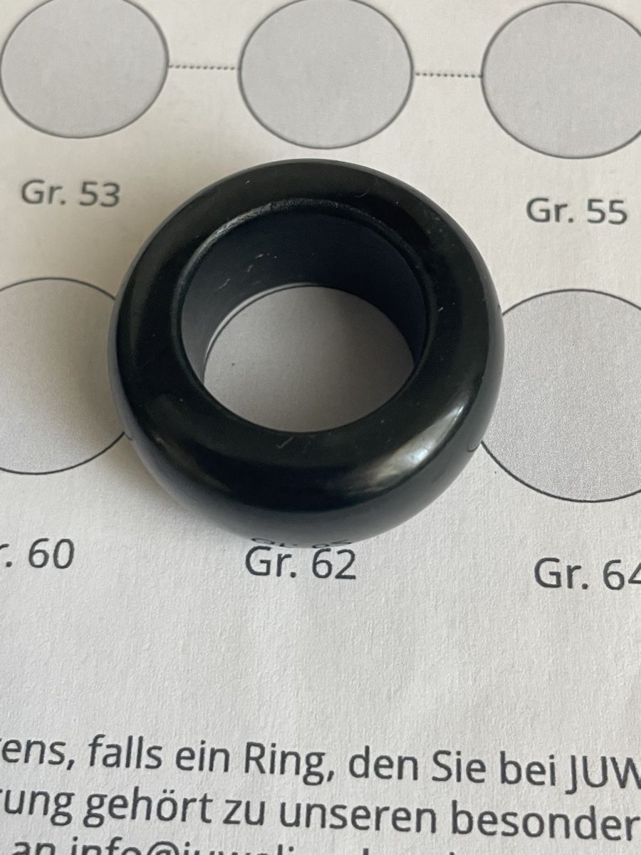Anelli: UHL Jadeit Ring mit Brillant, ca Gr. 62, schwarz – Usato da Neuhausen am Rheinfall venduto da noelle0810 5