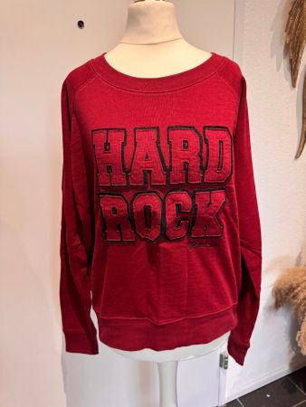 Bequemer Pullover Hard Rock Paris Gr. M Bordeaux Rot