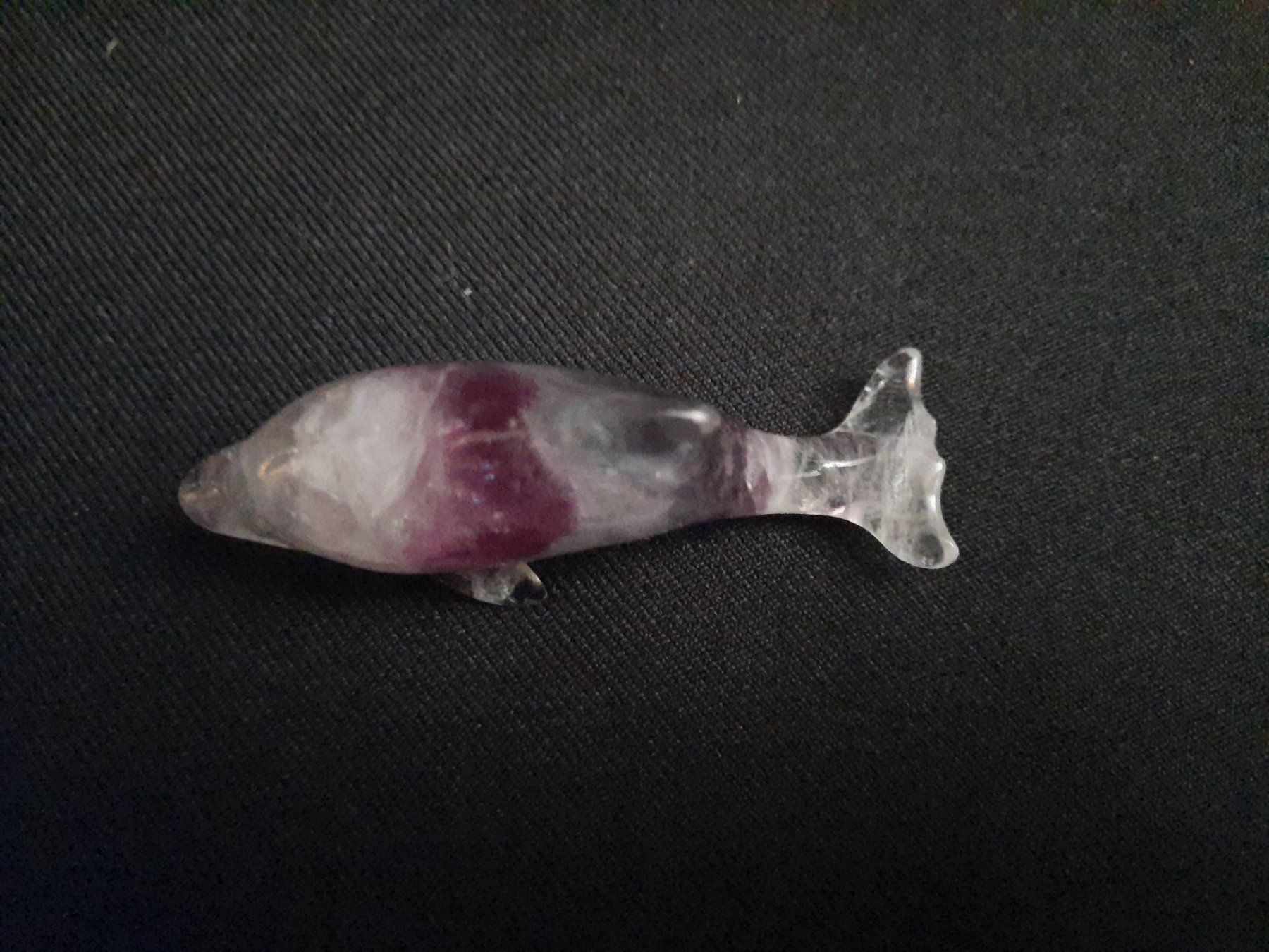 Pietre preziose: Fluorit-Delfin aus Edelstein, ca. 70 mm – Usato da Beinwil am See venduto da Restwert_Beinwil 2