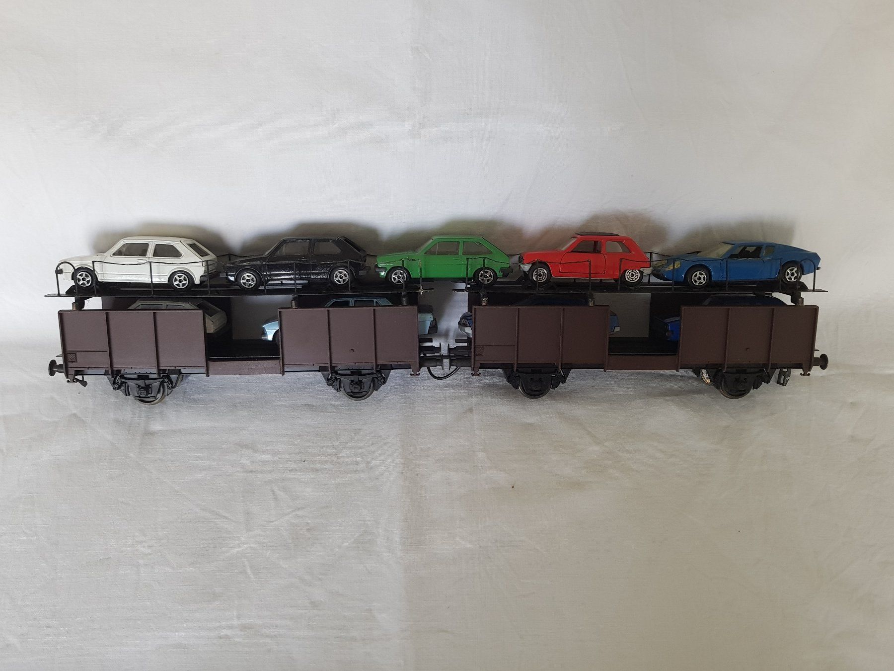 Modellini di ferrovie: 4 achsiger Autodoppelstock-Wagen – Usato da Luzern venduto da inca55 1