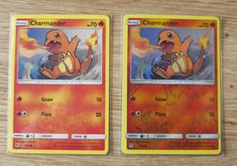 Pokemon Charmander Karte 2x Exemplare guter Zustand