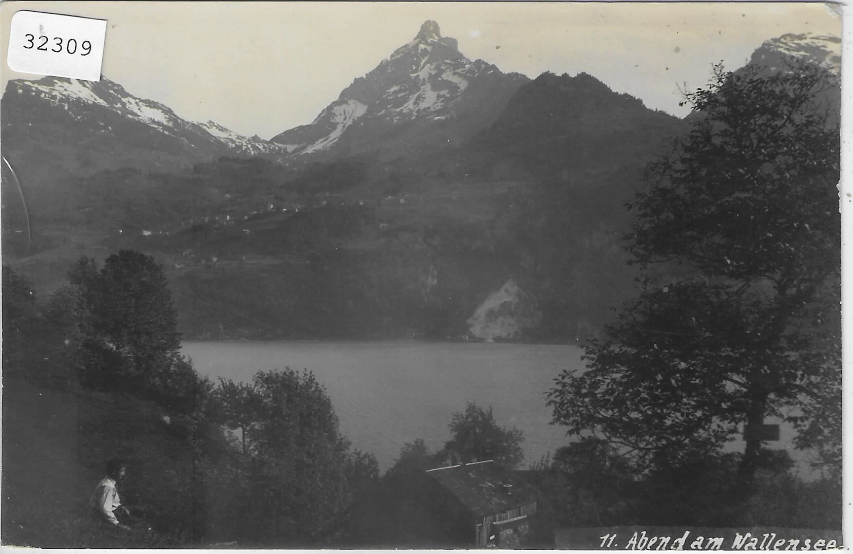 Ansichtskarten: Abend am Wallensee – Gebraucht aus Ettingen von Kartenplanet