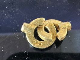 Schmuckverschluss aus echtem Sterling Silber 925, Vergoldet