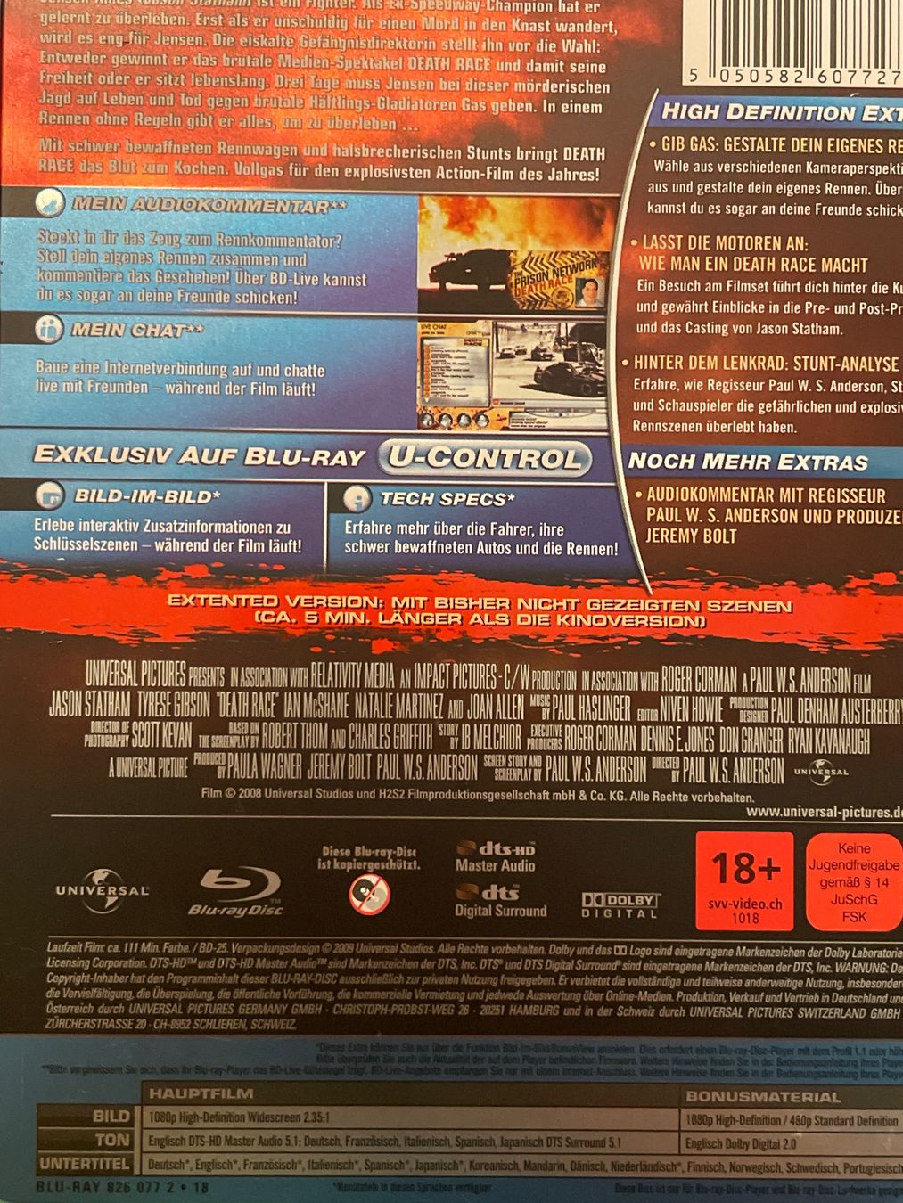 Tutti i DVDs: Death Race - Extended Version /Steelbook – Usato da Waldenburg venduto da Gonzo8 1