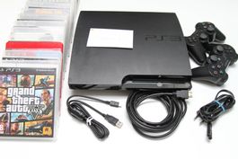 Sony Playstation 3 slim (PS3) mit 15 Spielen