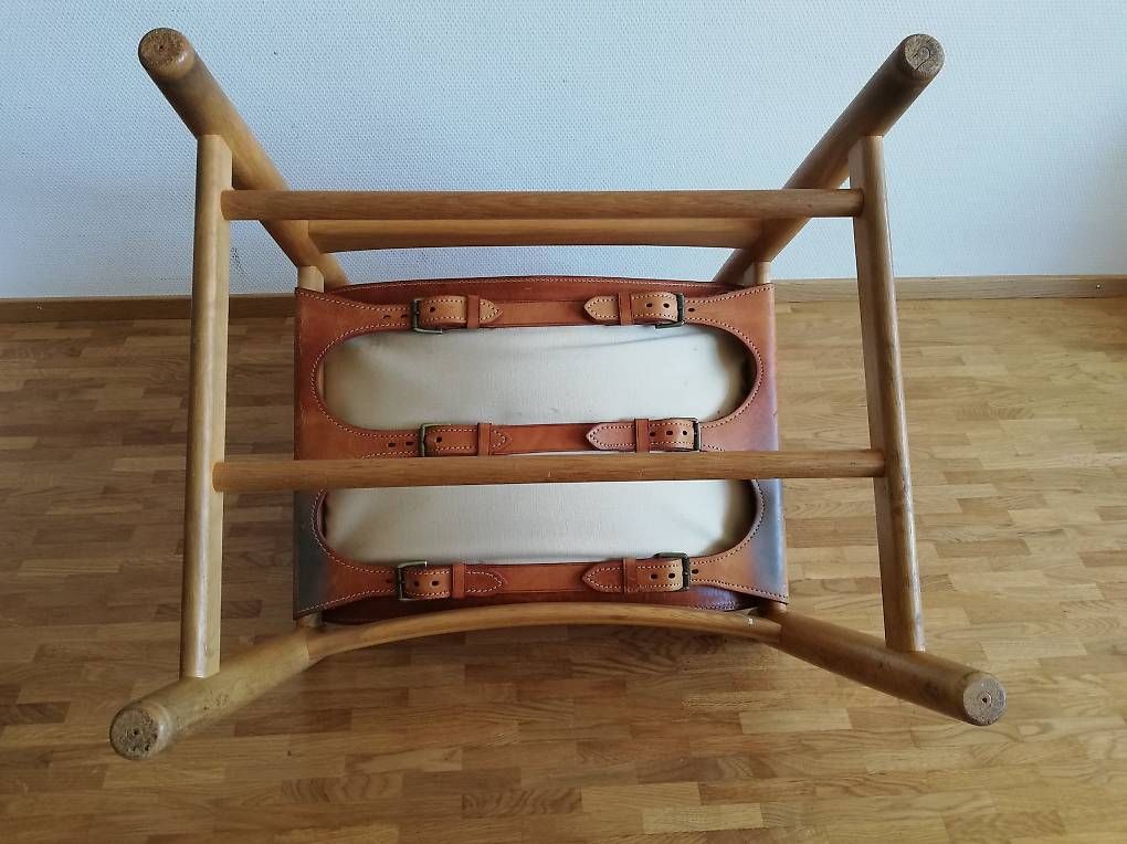 Sedie: Vintage Safari Sessel 70er Eiche Sattelleder – Usato da Rüschlikon venduto da Dedeh 4