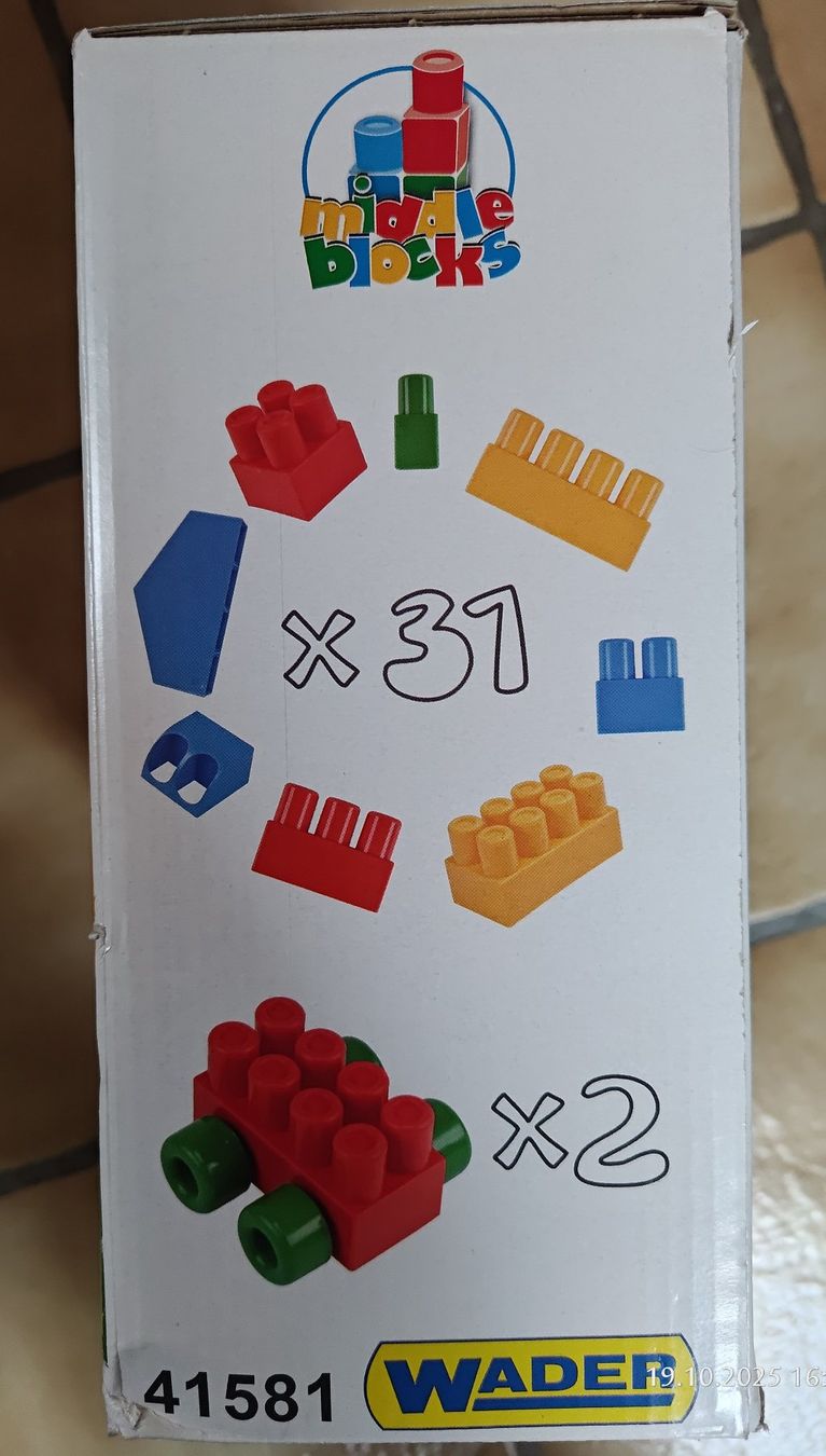 Giocattoli: Wader Basic 41581, Middle Blocks, neuwertig, komplett! – Nuovo e nell'imballaggio originale da Laupersdorf venduto da ela_uatb 3