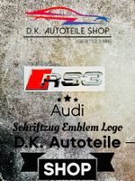 Audi RS3 Emblem Schriftzug Logo aus Metall NEU in Rot/Chrom
