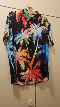 Camicia uomo tg.L poliestere "palme"