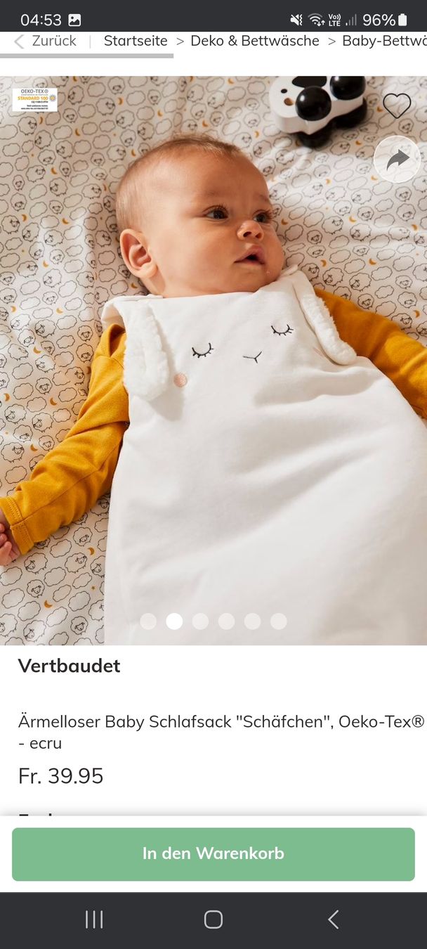 Vertbaudet Sacchi a pelo: Schlafsack Vertbaudet 0 - 6 Monate – Usato da Rüti ZH venduto da CananK. 2