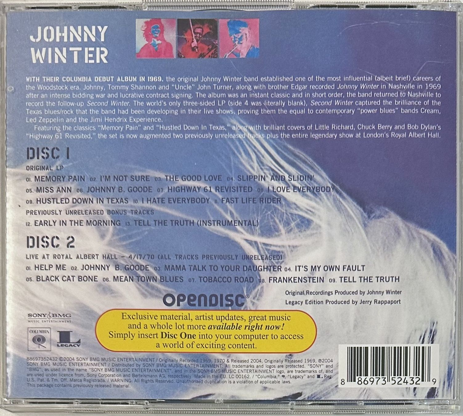 CDs: Johnny Winter – Second Winter (Legacy Edition) – Gebraucht aus Martigny von qerej 1