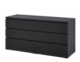 Schwarze Malma Ikea Kommode
