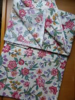 Toller Stoff - Feste Baumwolle - Blumen auf beige 70x 100 cm