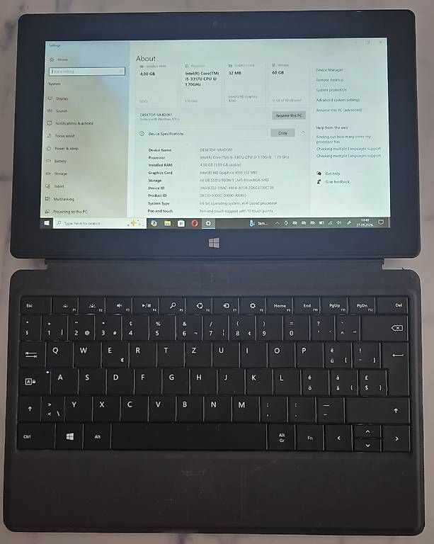 Tablettes PC: Microsoft Surface Pro - Windows 8 Pro - 64 GB, Top! – D'occasion à Au ZH par Niko.niko90 1