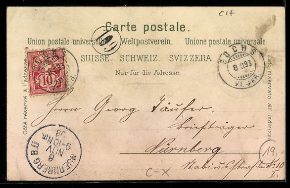 Cartoline postali: Litho Aarau, Neue Kantonschule, Neue Kas – Usato da Berlin venduto da bartko-reher 1
