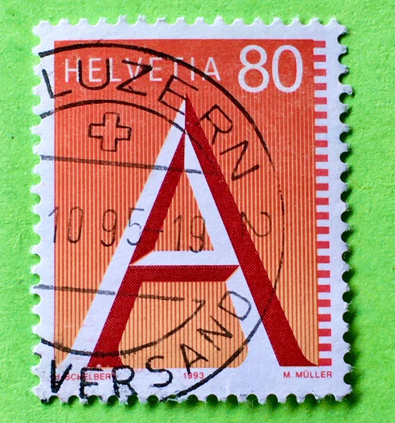 Tutti i francobolli: Nr.838 A-Post Marke Stempel 1993 Luzern    – Usato da Aarau venduto da Billa007