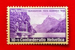 PRO PATRIA 1Z TELLSKAPELLE  GERIFFELT 1938* UNGESTEMPELT