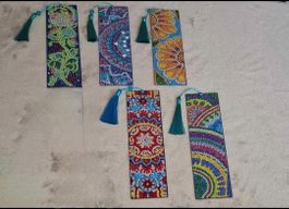 Marques-pages "Mandala/Fleur" en diamond painting/Lesezeiche