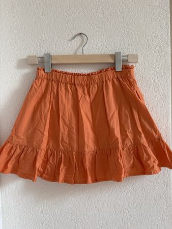 Jupe orange volants taille 9-10 ans